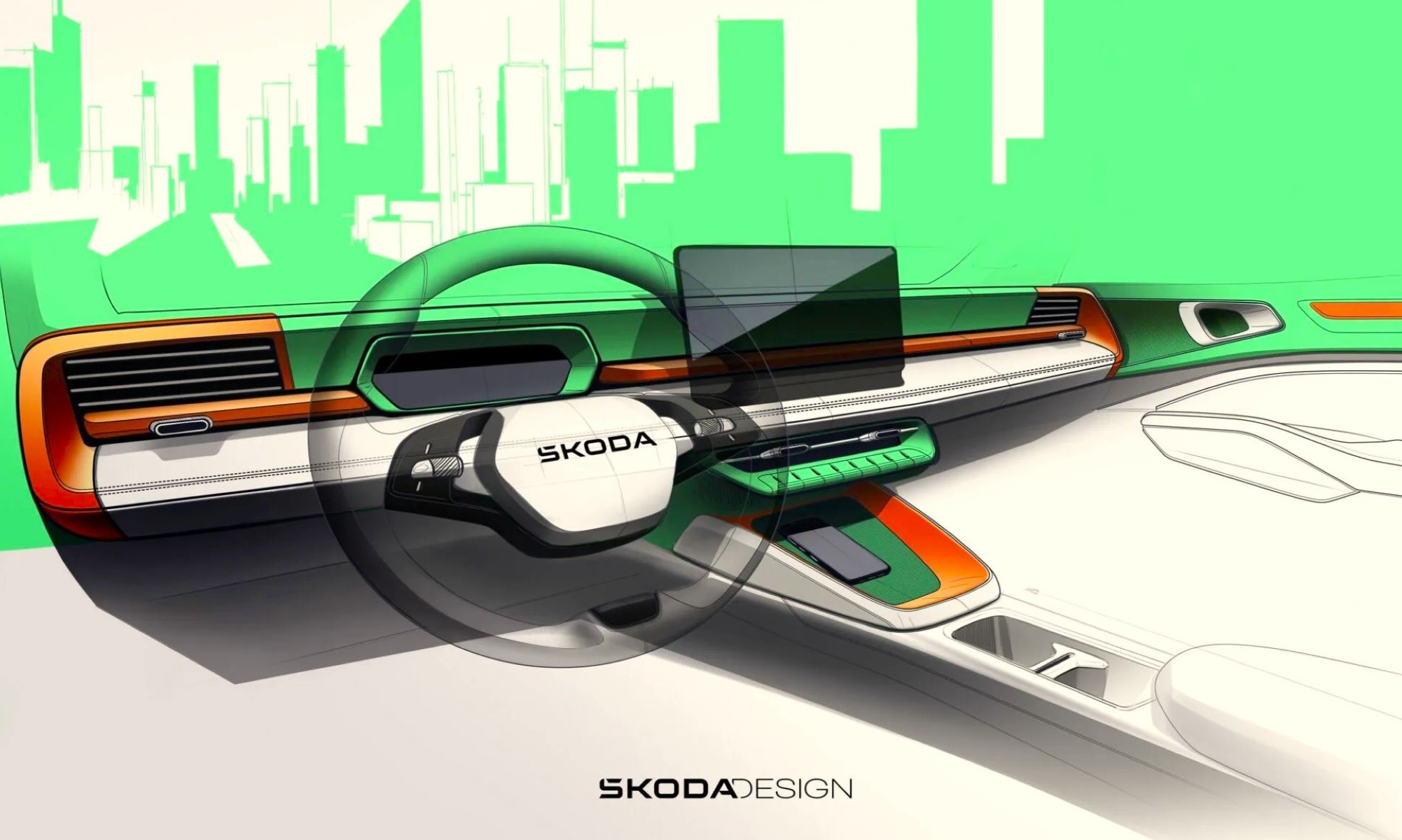 El próximo SUV eléctrico urbano de Skoda se fabricará en España, y contará con un interior minimalista.