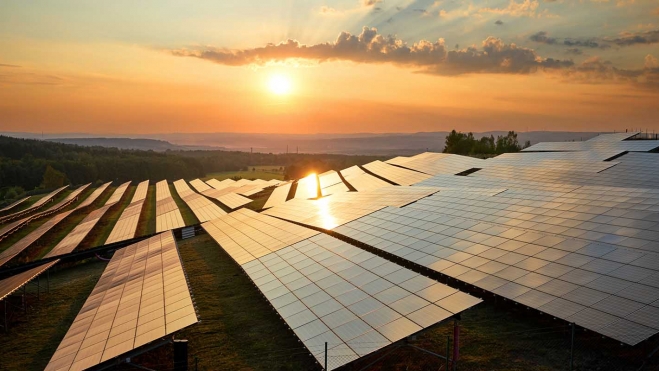placas solares campo