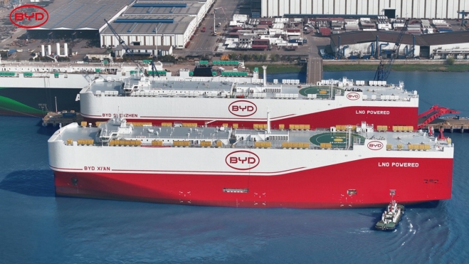 byd tiene 8 barcos exportar coches mundo estrategia cadena suministro 1