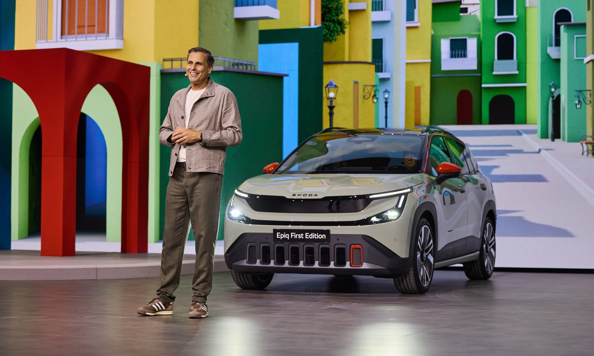 Klaus Zellmer durante el acto de presentación del Skoda Epiq.