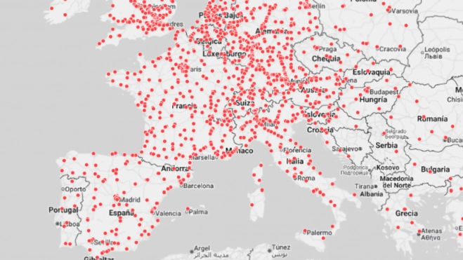Mapa supercargadores Tesla
