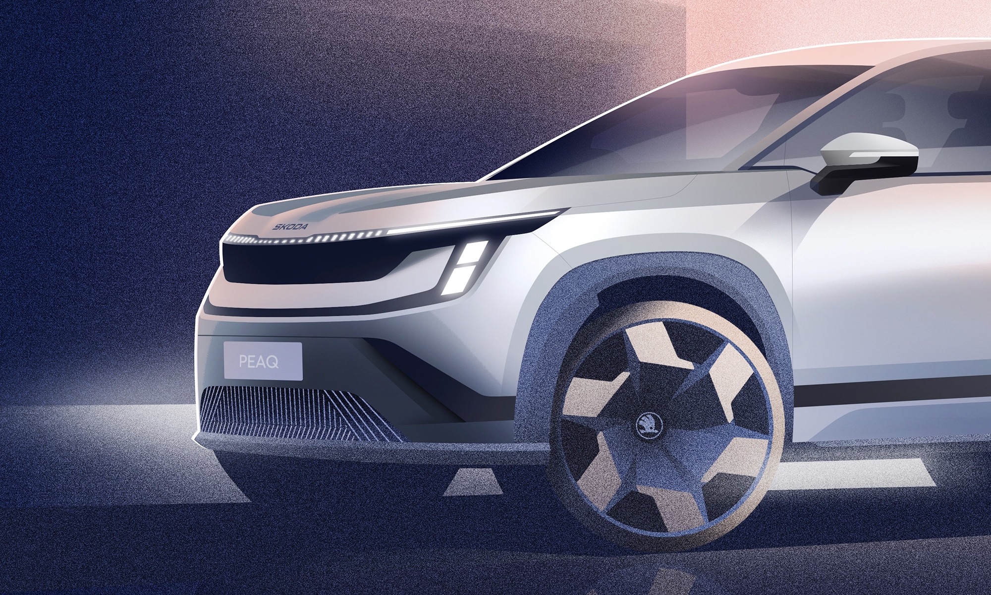 Škoda 'calienta motores' para la presentación oficial del Peaq eléctrico.