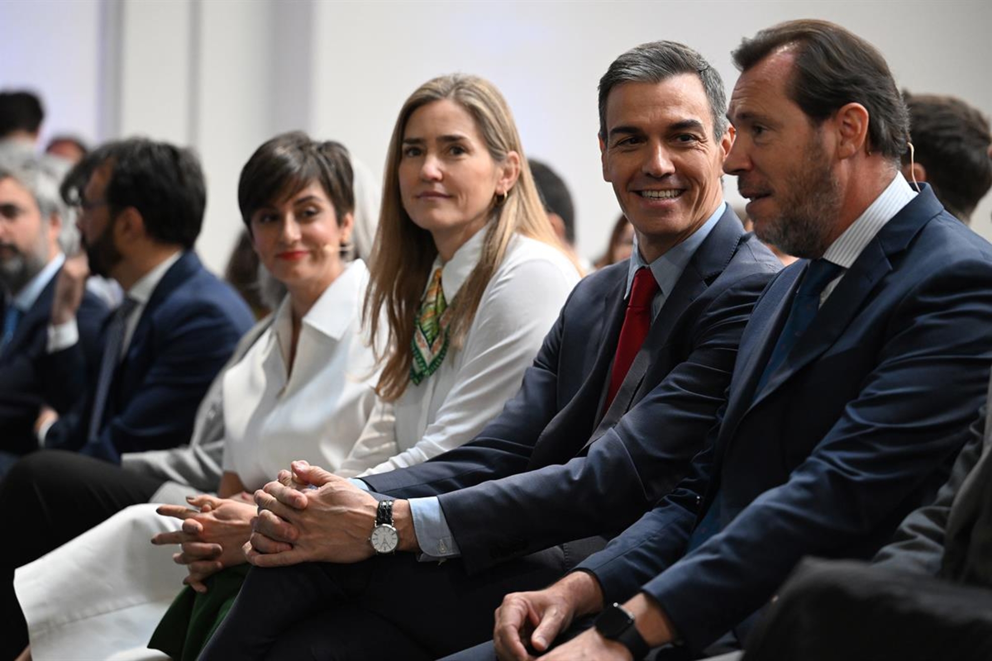 Pedro Sánchez y sus ministros en la presentación del Plan del Clima (Foto: La Moncloa).