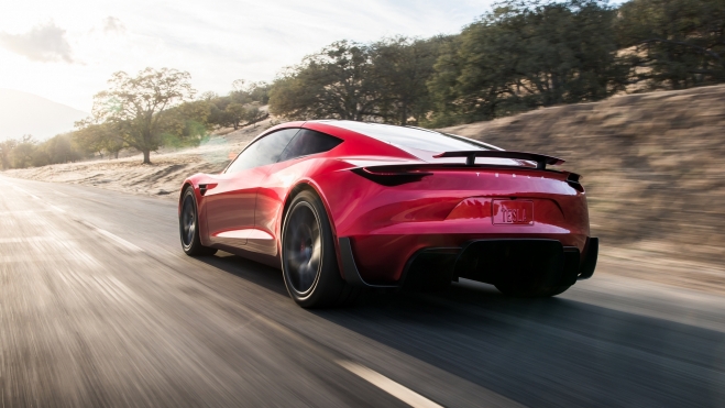 Tesla Roadster Trasera Tesla Roadster Trasera