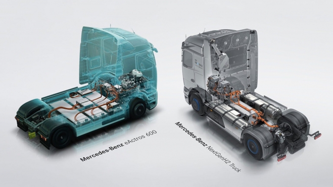mercedes‑benz eactros nextgenh2 camiones electrico hidrogeno comparativa mercedes‑benz eactros nextgenh2 camiones electrico hidrogeno comparativa