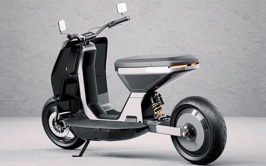  Los componentes esenciales del scooter eléctrico alemán NAON Zero-One forman parte de su diseño, lo que minimiza su peso y le permite llegar a 140 kilómetros de autonomía. 