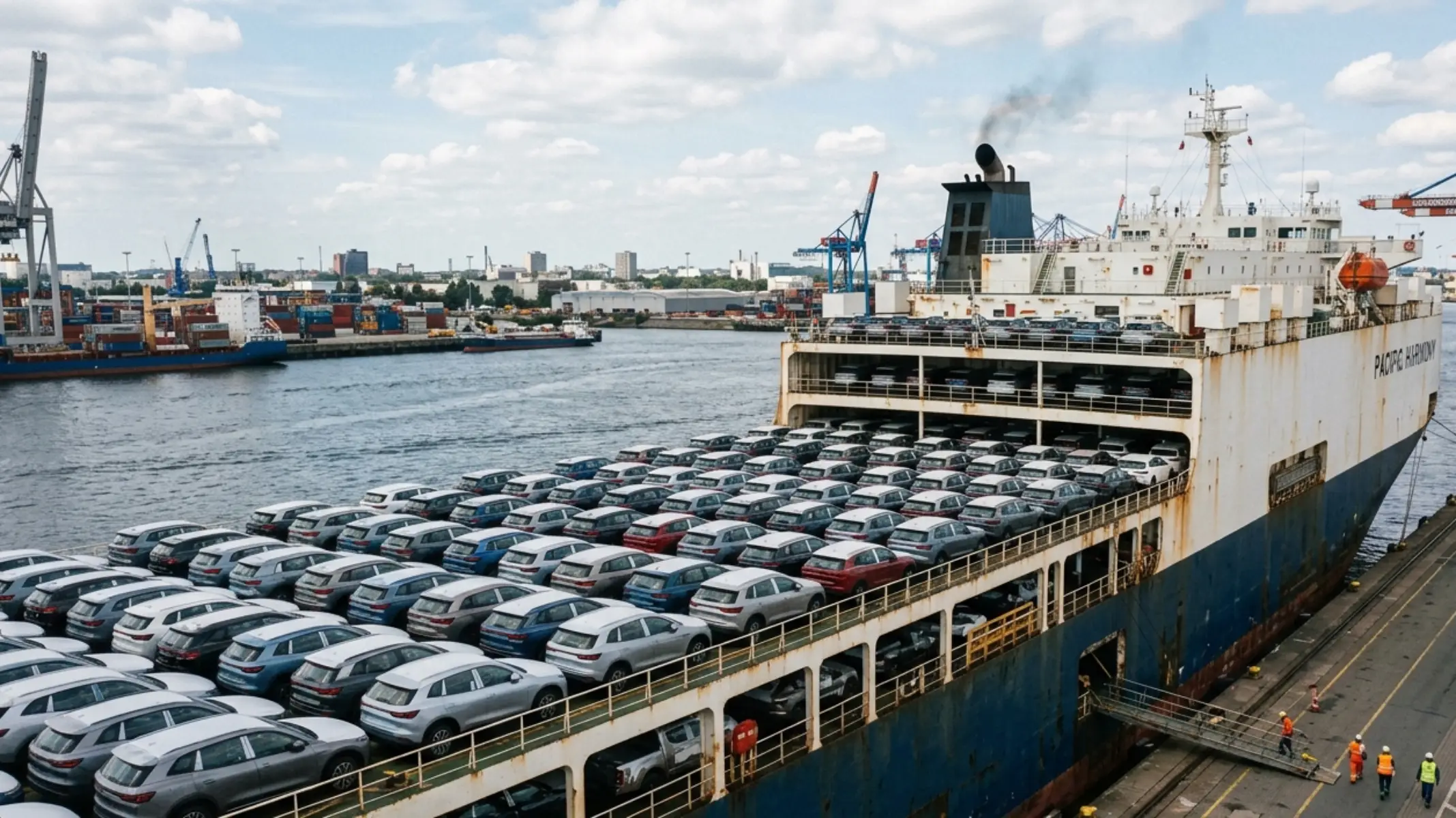 cargamento de coches importados