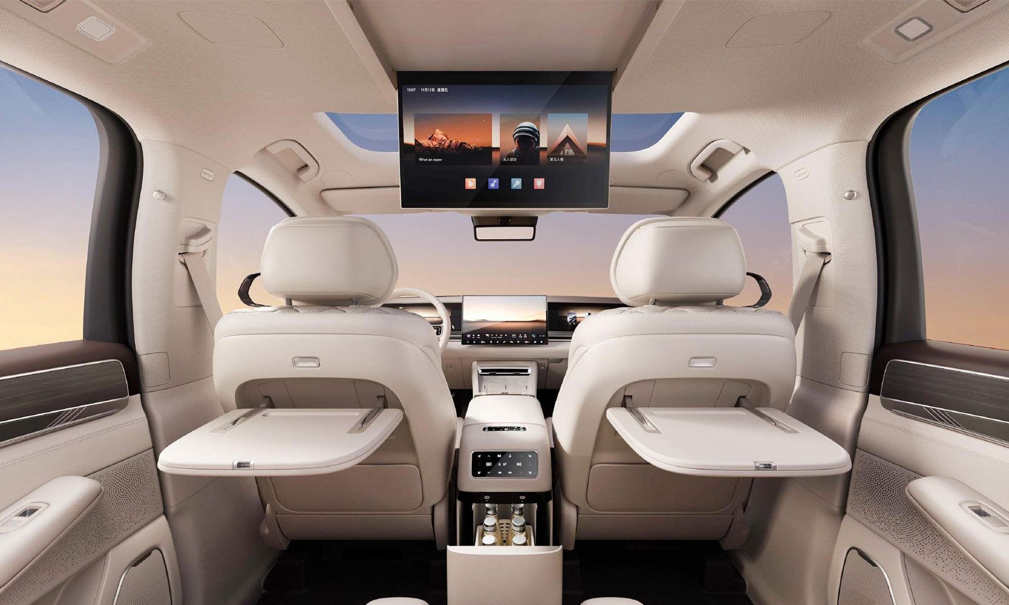 El BYD Great Tang cuenta con mucho lujo y tecnología interior.