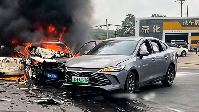 Un accidente en China demuestra que las baterías son seguras. Un accidente en China demuestra que las baterías son seguras.