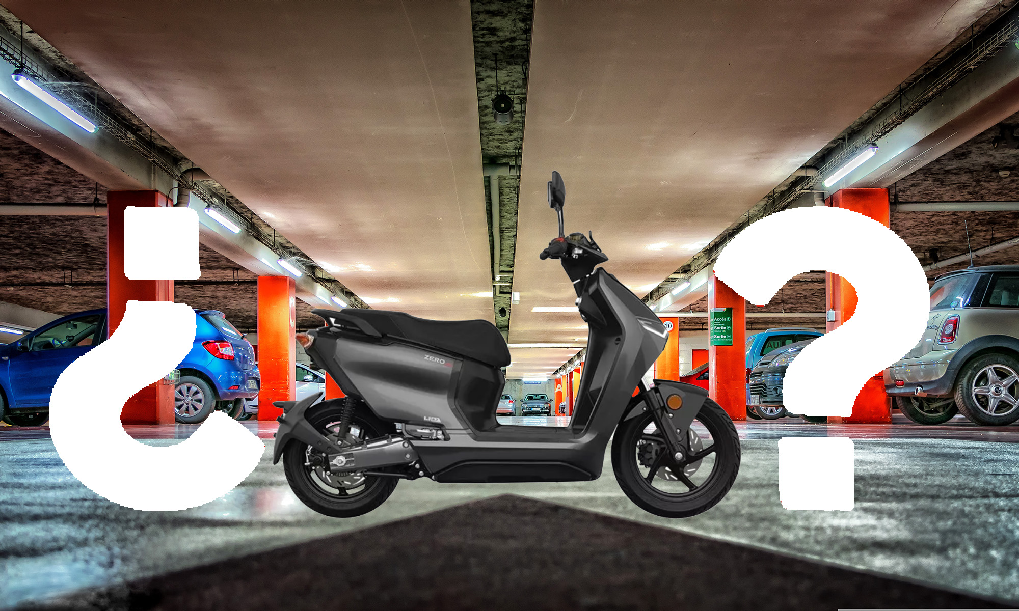 es legal aparcar coche moto misma plaza parking aparcamiento garaje 3