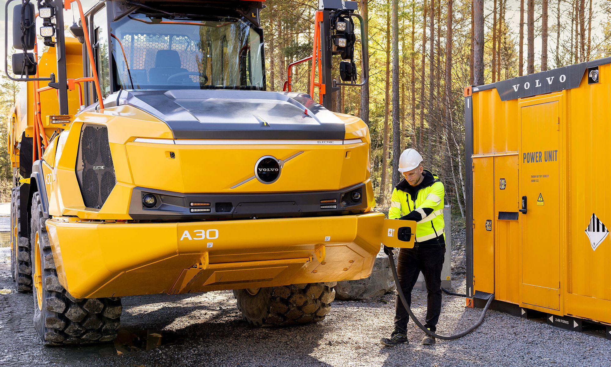 volvo a30 camion electrico articulado potencia bateria 2