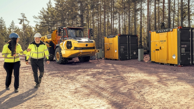 volvo a30 camion electrico articulado potencia bateria