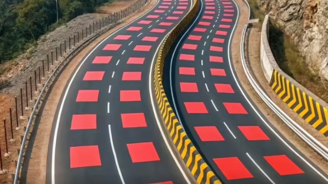 carretera color rojo india proteger animales fauna carretera color rojo india proteger animales fauna