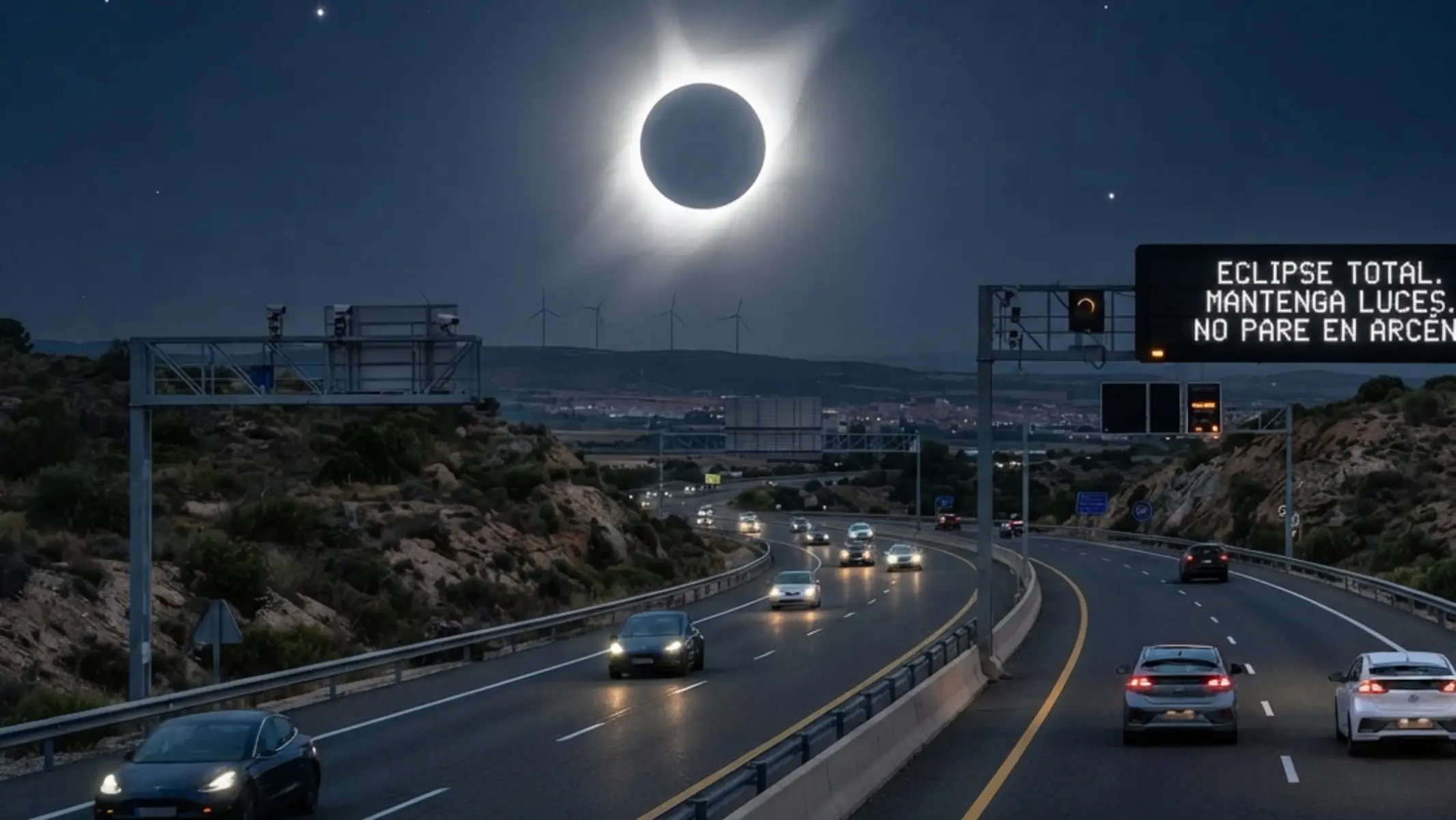 eclipse solar carretera