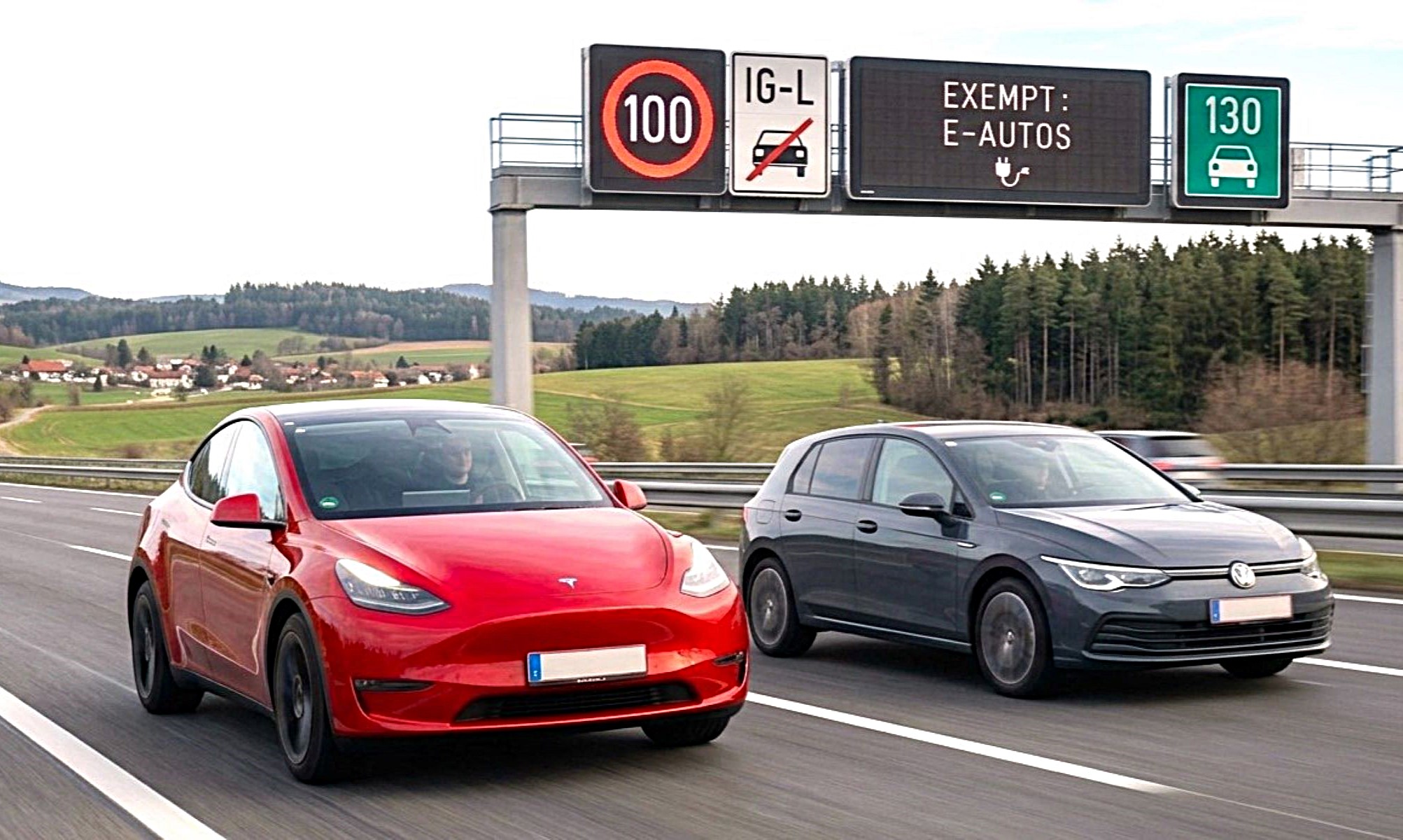 En este país europeo, tener un eléctrico te permite circular más rápido que un gasolina o diésel... en determinadas circunstancias. Imagen: Gemini.