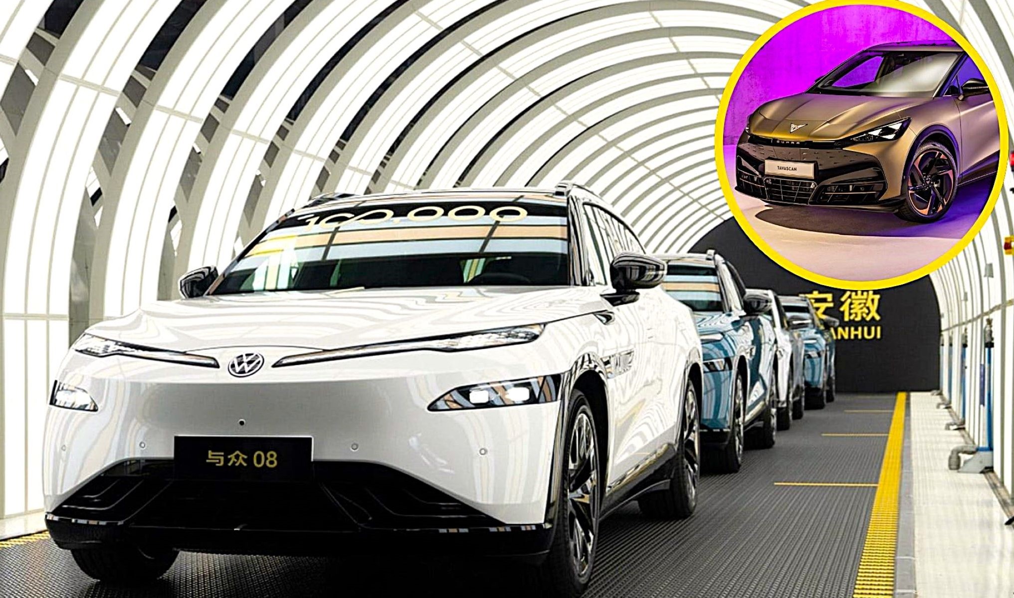 Un CUPRA desarrollado en Barcelona ha sido la clave del último hito de producción de 100.000 eléctricos de Volkswagen en China.