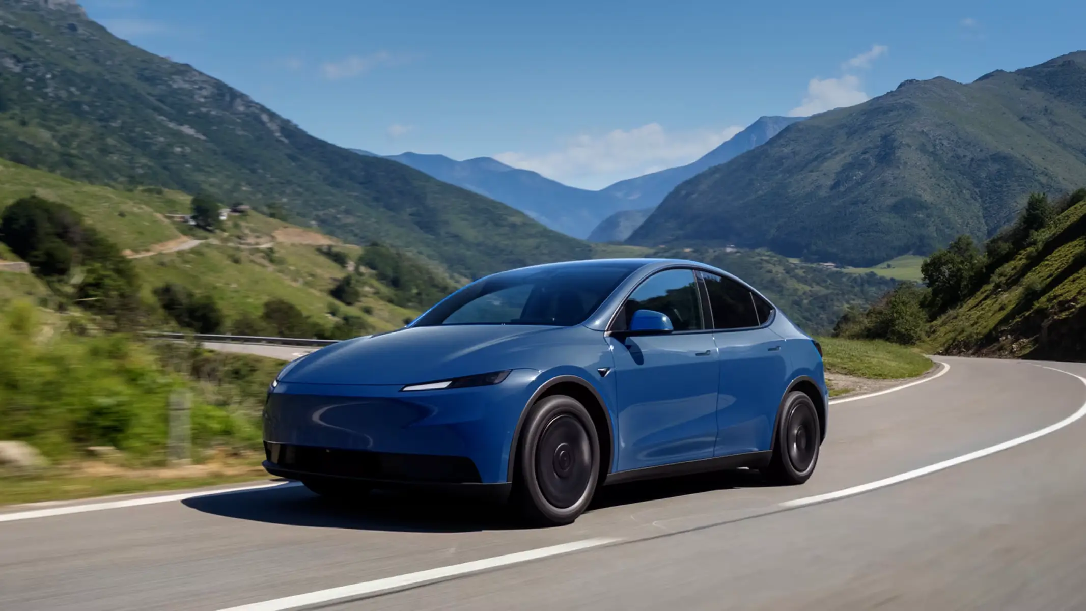 tesla model y azul