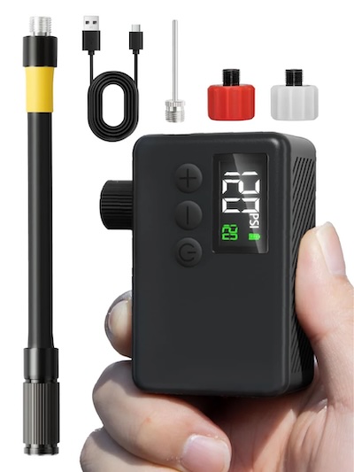 GPUTEK Inflador Eléctrico Bicicleta 120 PSI