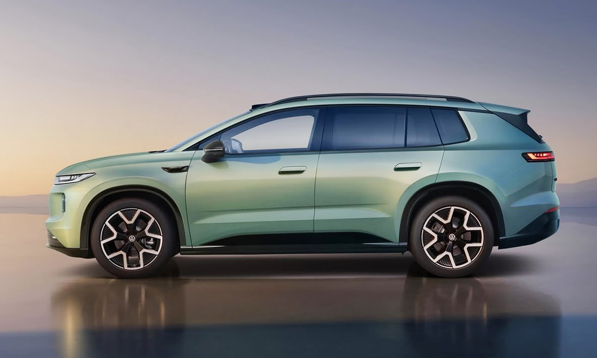 El Volkswagen ID. Aura T6 es lo más parecido a nuestro 'ID. Tiguan' que se presentará muy pronto.