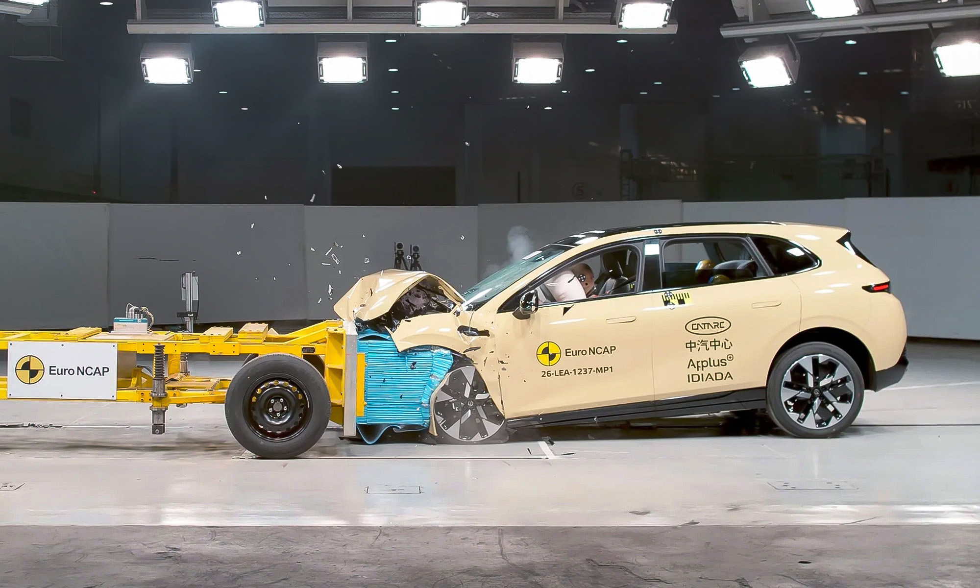 Tres coches eléctricos chinos son de los que mejores puntuaciones reciben en Euro NCAP 2026.