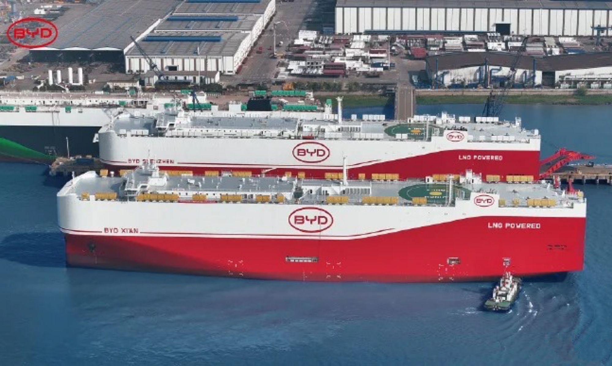 BYD ya cuenta con un gran número de barcos portavehículos.