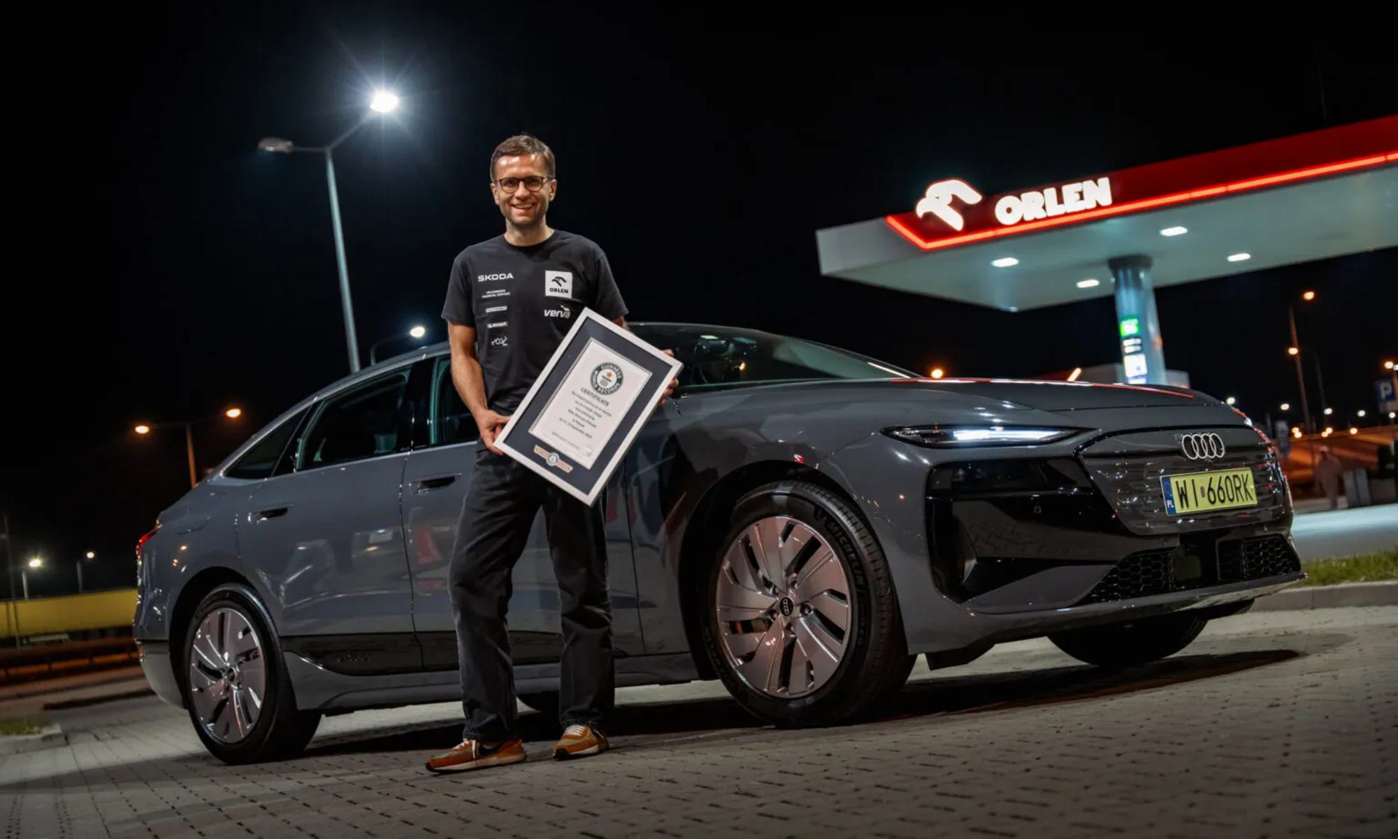 audi a6 e tron record
