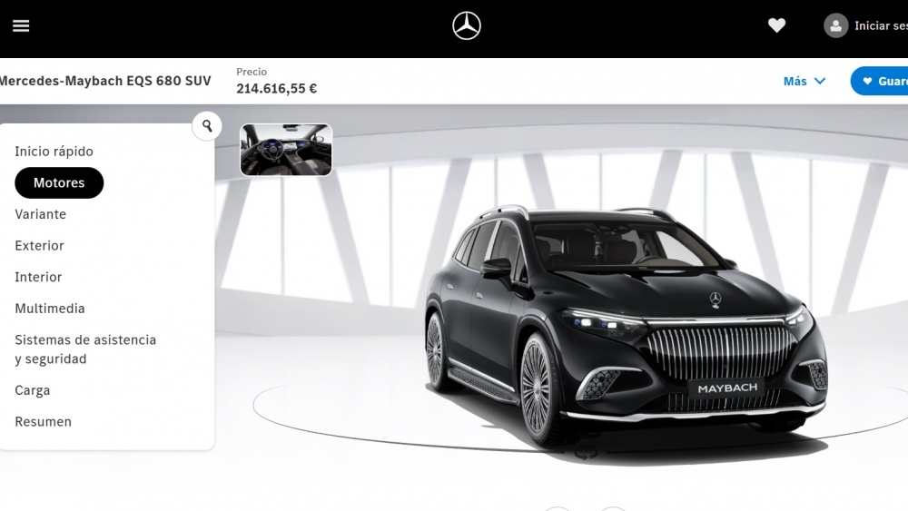 Mercedes Maybach EQS SUV configurador 214.616 € 614 km autonomía Mercedes se 'carga' España SUV eléctrico caro extravagante