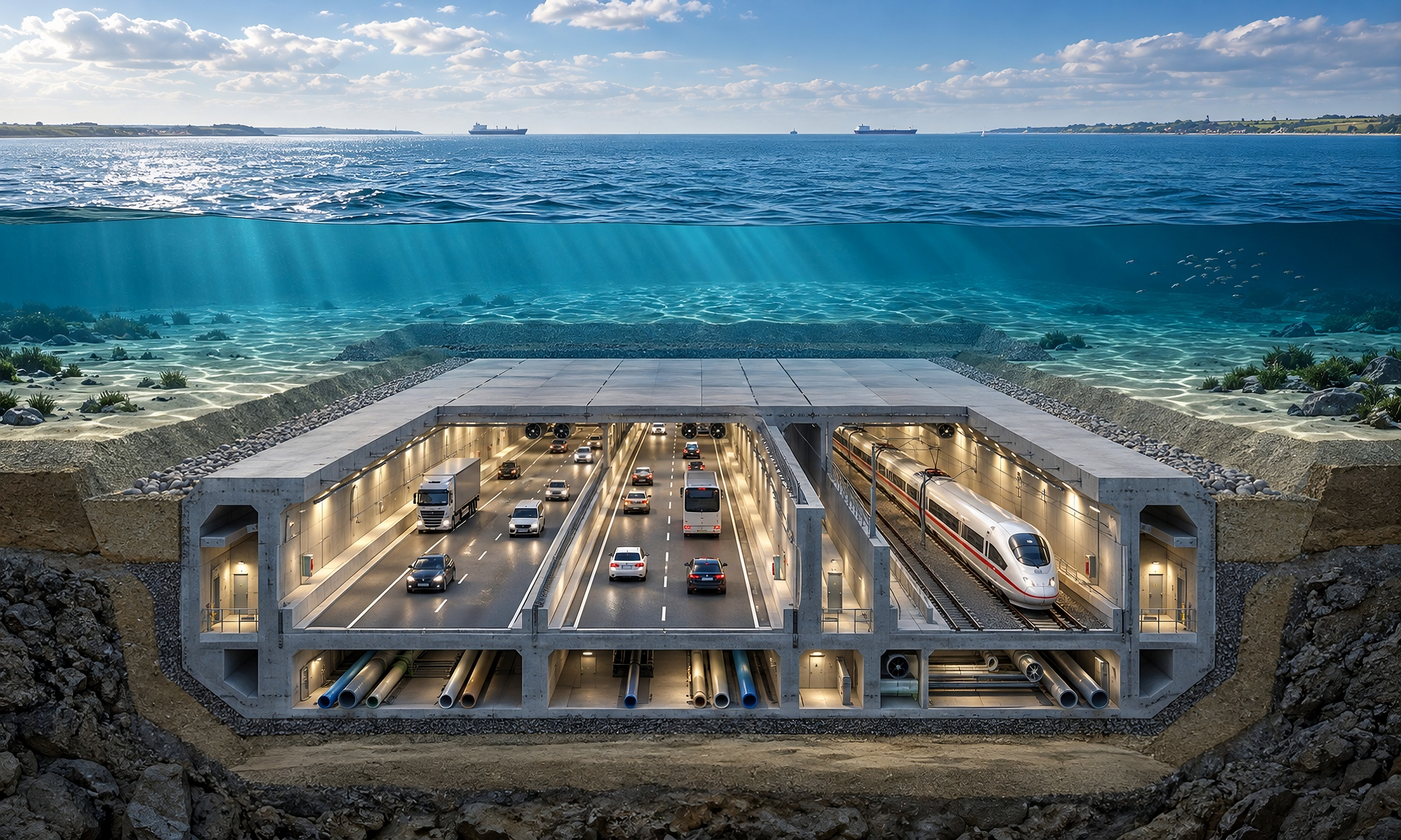 Túnel europeo mar