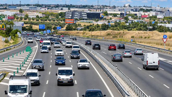 Autopista urbana junto a Móstoles Autopista urbana junto a Móstoles
