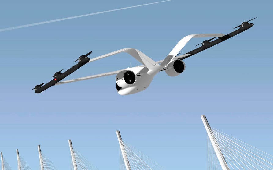  Volocopter presenta el VoloConnect, un aparato que emplea el empuje vectorial que generan sus rotores separados para el vuelo vertical y horizontal. 