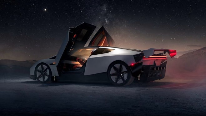 Tesla Roadster Trasera Tesla Roadster Trasera