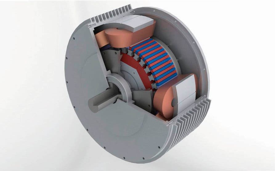  El motor de engranajes magnéticos Pseudo Direct Drive (PDD) de Magnomatics combina un engranaje magnético y un motor de imanes permanentes para comportarse como un engranaje planetario. 