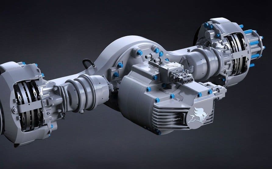  Este el eAxle 14xe de Meritor para el camión eléctrico de Hyliion 