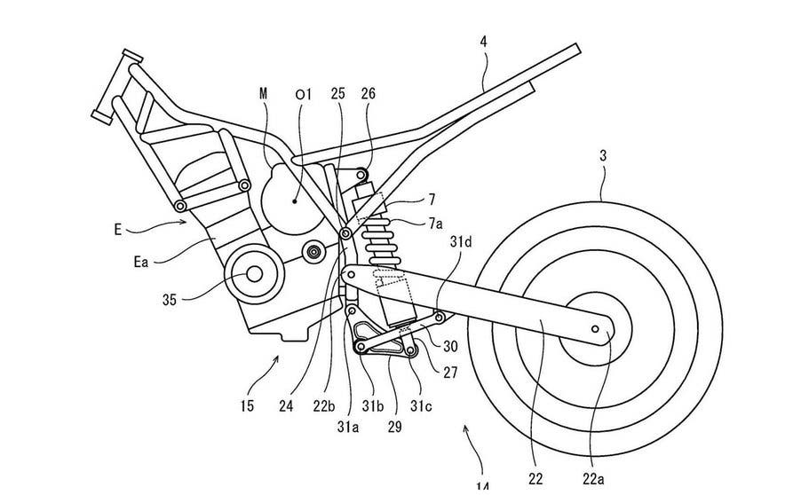  Las nuevas patentes de Kawasaki muestran los avances del sistema híbrido eléctrico de 48 voltios de sus próximas motocicletas. 