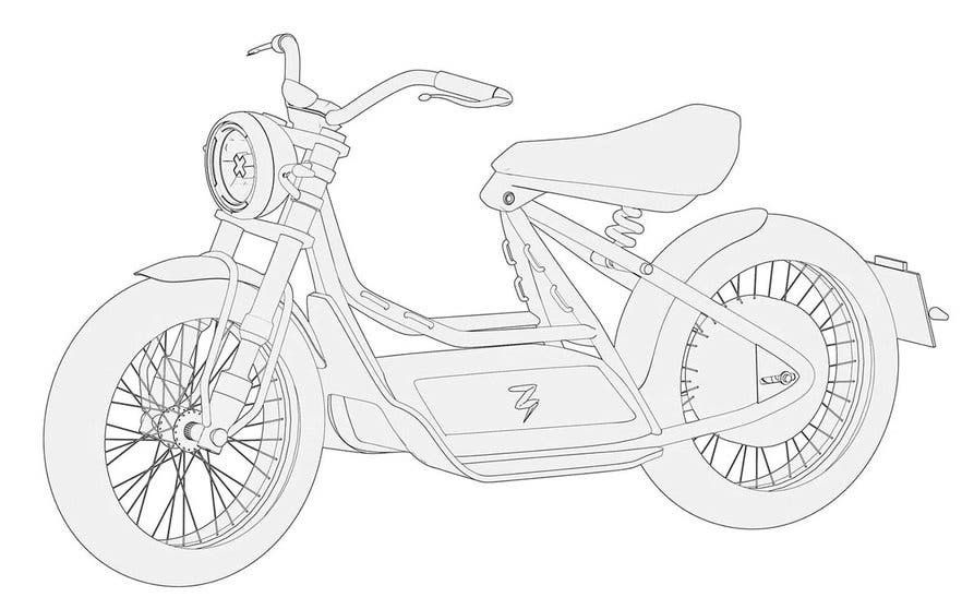  Las imágenes de la patente muestran un ciclomotor que mantiene el estilo retro de la marca austriaca. 