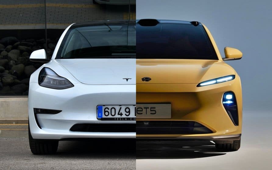  Tesla Model 3 y NIO ET5. 