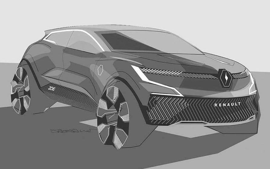  El boceto de diseño de Yan Jarsallé del proyecto BCB se identificaba como un Renault Zoe que acabo evolucionando hasta el Mégane E-Tech. Dibujo de Yan Jarsallé. 