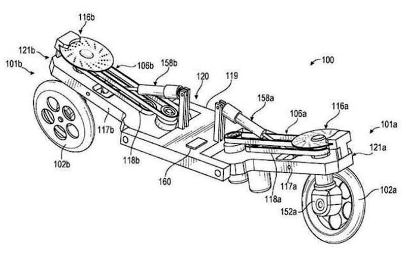  Documento de patente de Facebook sobre su nueva motocicleta eléctrica. 