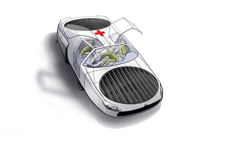  El CityHawk de Urban Aeronautics en su futura especificación sanitaria. 