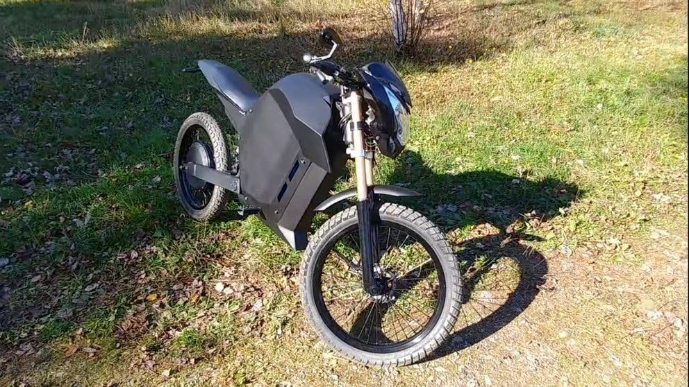  La motocicleta eléctrica casera en cuestión 