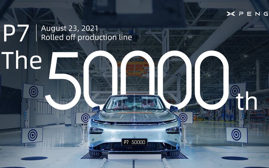  XPeng P7, celebración por todo lo alto para la producción de la unidad 50.000 