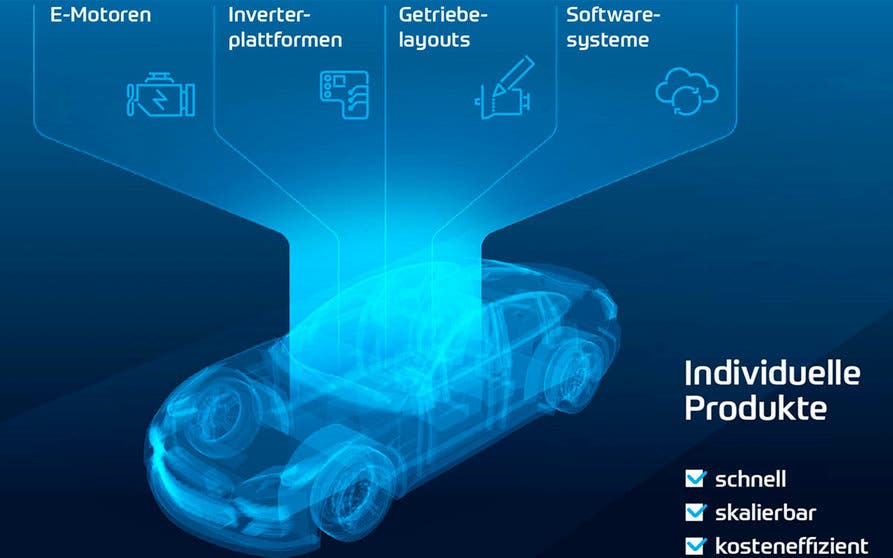  El Modular eDrive kit de ZF es una solución de accionamiento para coches eléctricos que incluye el motor, el inversor, la transmisión y el software. 