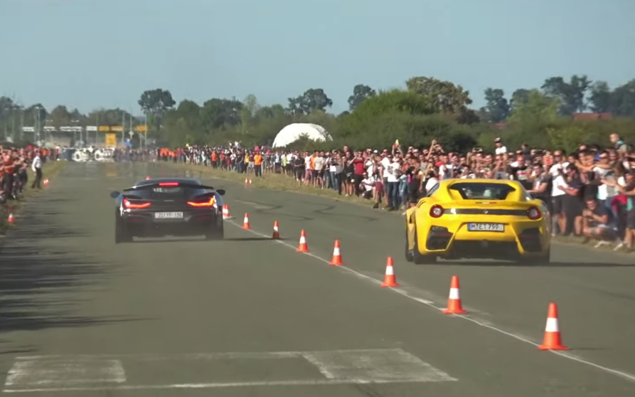  El conductor del Rimac Nevera frenó antes de acabar la carrera. 