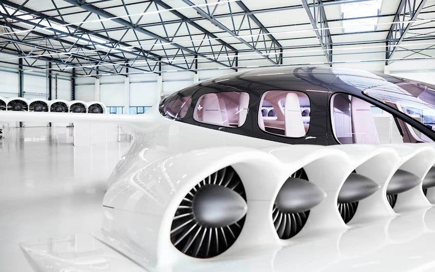  El demostrador de Lilium de 5ª generación cuenta con 36 rotores de pequeño diámetro embebidos en conductos. En su interior se montan siete asientos, aunque la aeronave es fácilmente escalable hasta los 15 asientos. 