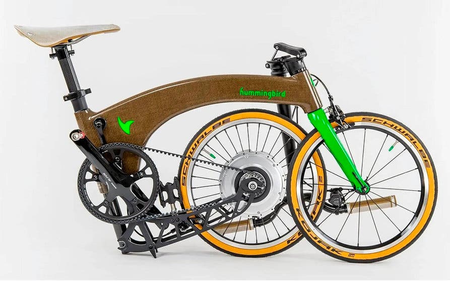  La bicicleta eléctrica y plegable Hummingbird Flax es, según su fabricante, la más ligera del mercado gracias a un cuadro fabricado a base de fibras vegetales de lino. 