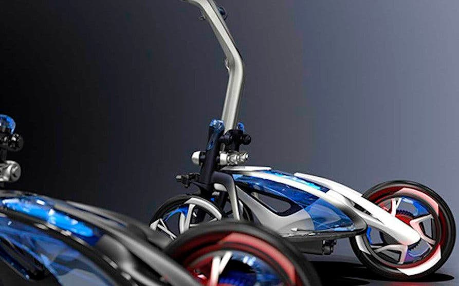  El Yamaha Tritown Three-Wheeler es un patinete eléctrico futurista basado en el diseño biomimético que imita a la naturaleza con sus formas y estructuras. 