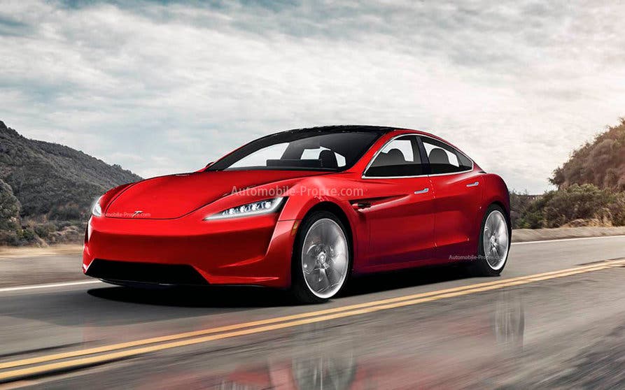  Render del exterior de la segunda generación del Tesla Model S. Imagen: Automobile-Propre.com. 