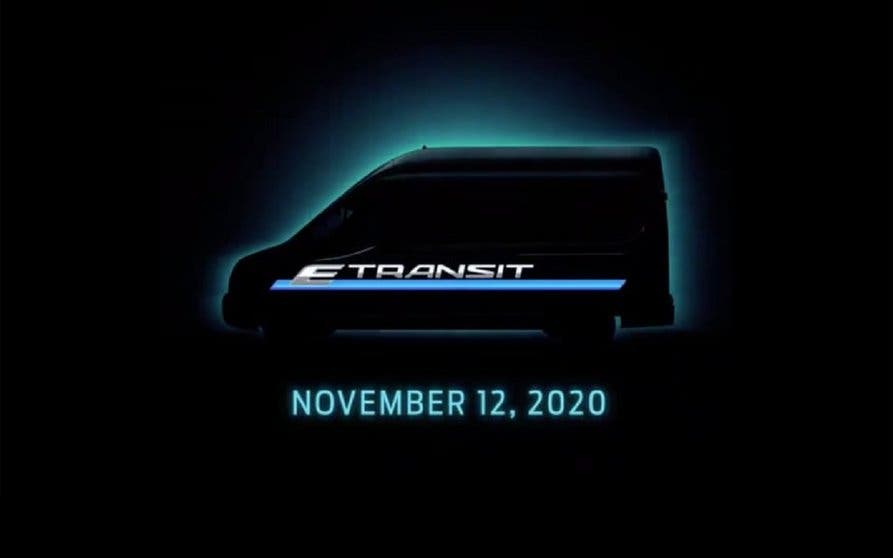  Teaser de la Ford E-Transit eléctrica. 