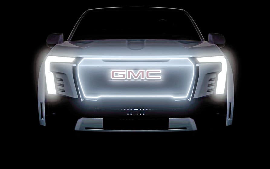  Teaser de la la GMC Sierra Denali Electric. 