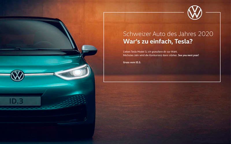  Volkswagen felicita a Tesla y le reta para el año que viene. 